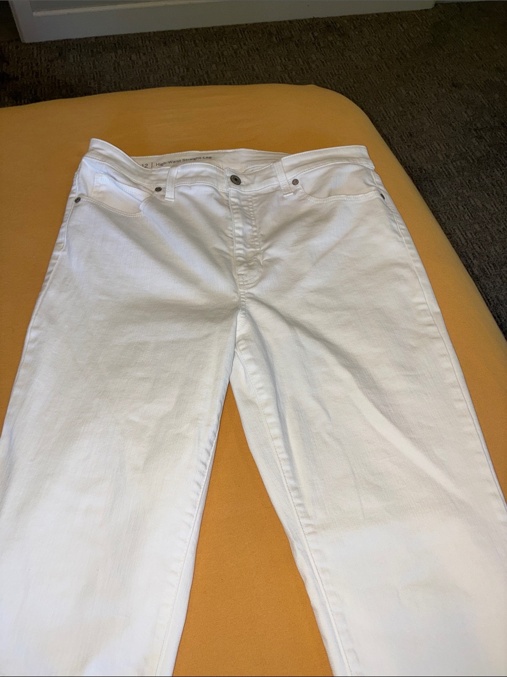 Talbots Women's High Waist Straight Leg Jeans White - Picture 12 of 12